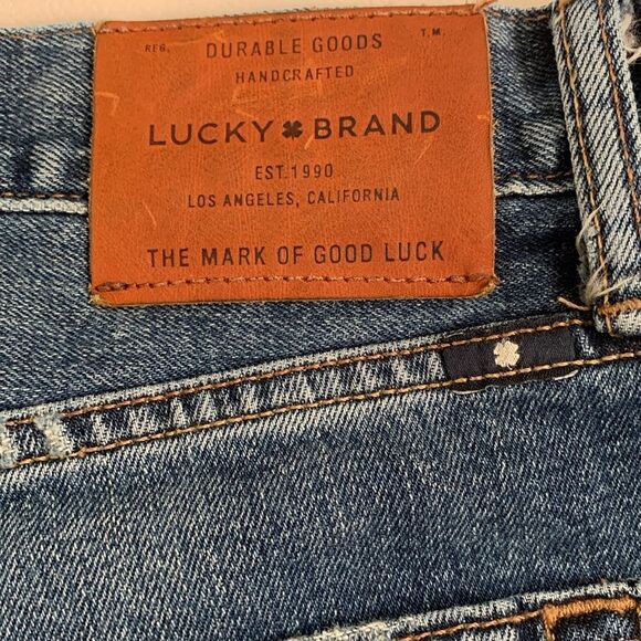 Lucky Brand 221 Original Straight Distressed Jeans Men’s Denim Size 36/32 - Picture 8 of 11